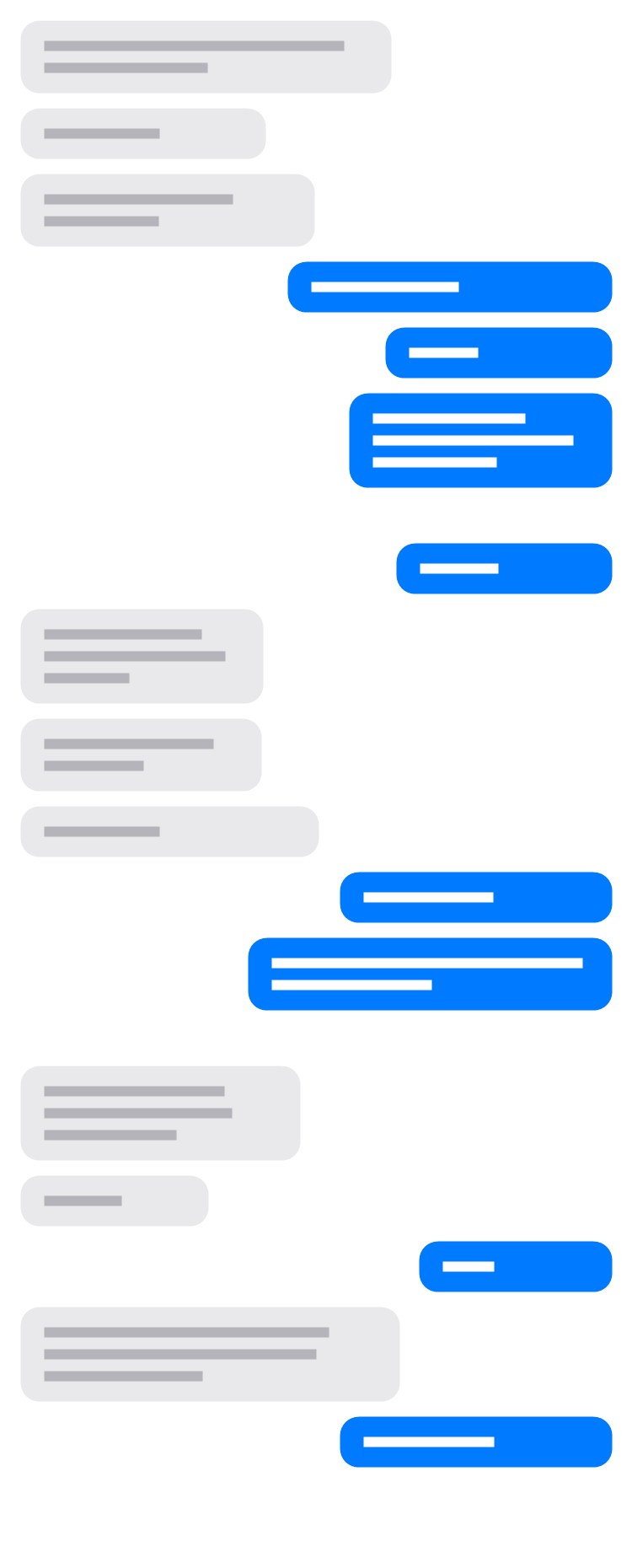 The same three chat screenshots joined vertically with zero spacing into one continuous image